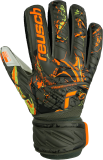 Reusch Attrakt Grip Finger Support 5370010 5556 green grey front